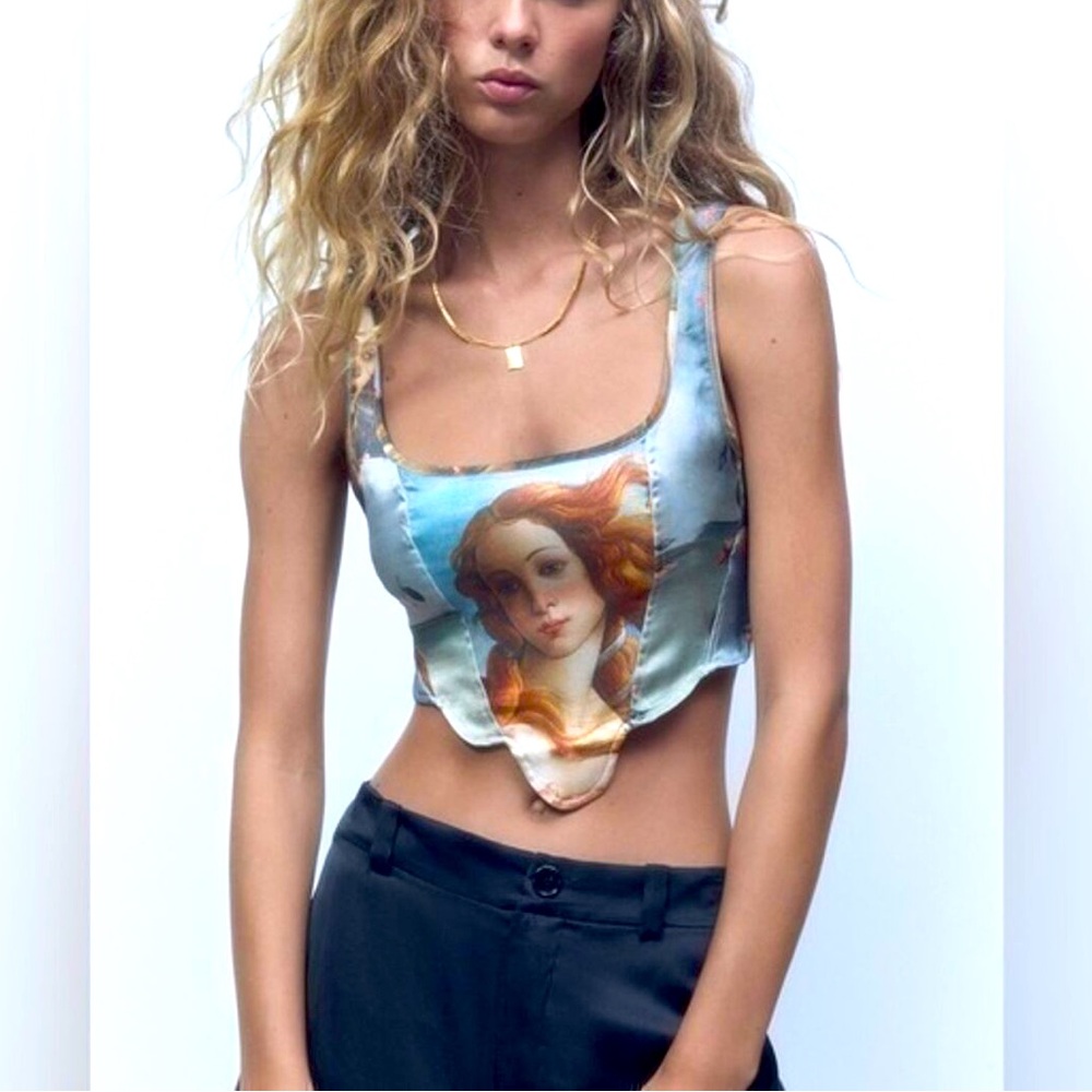 Zara Birth of Venus corset top